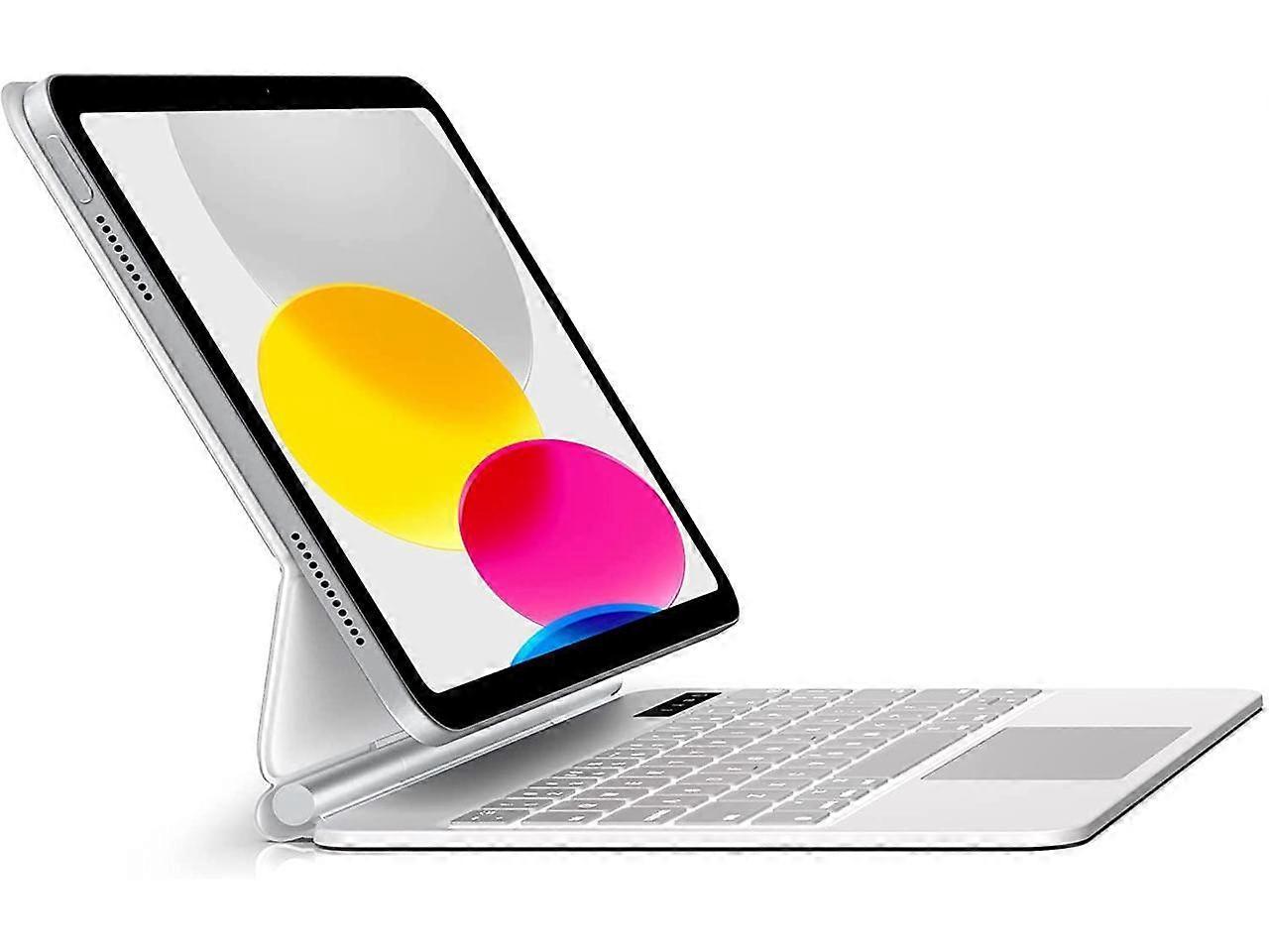 Magnetic Floating Keyboard Case for iPad 10th Generation 10.9 inch 2022, Slim Wireless Bluetooth Keyboard Cover with Multi-Touch Trackpad, Backlight