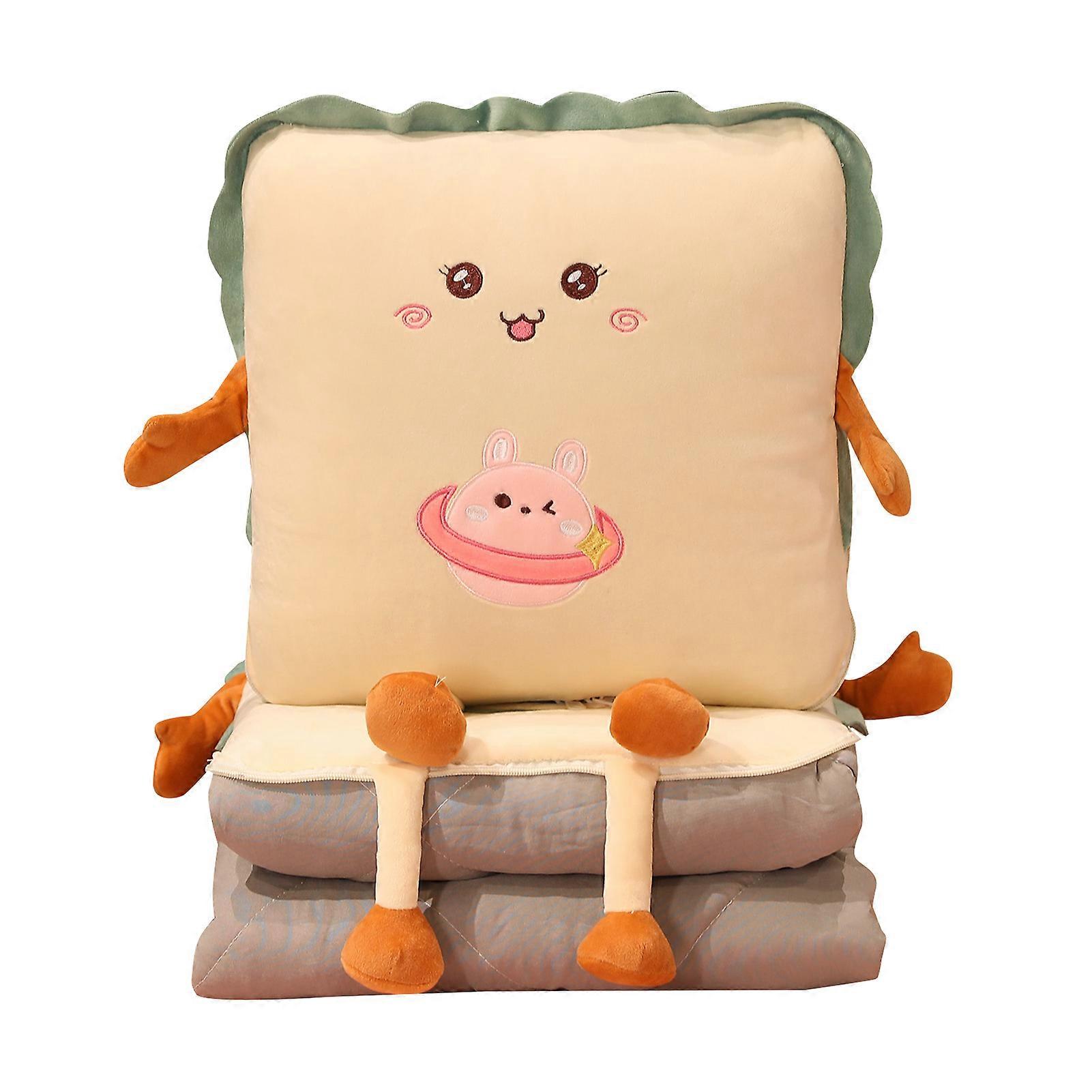 2-in-1 Blanket Pillow Folding Blanket Extend Throw Pillows for Home Office Car Safa