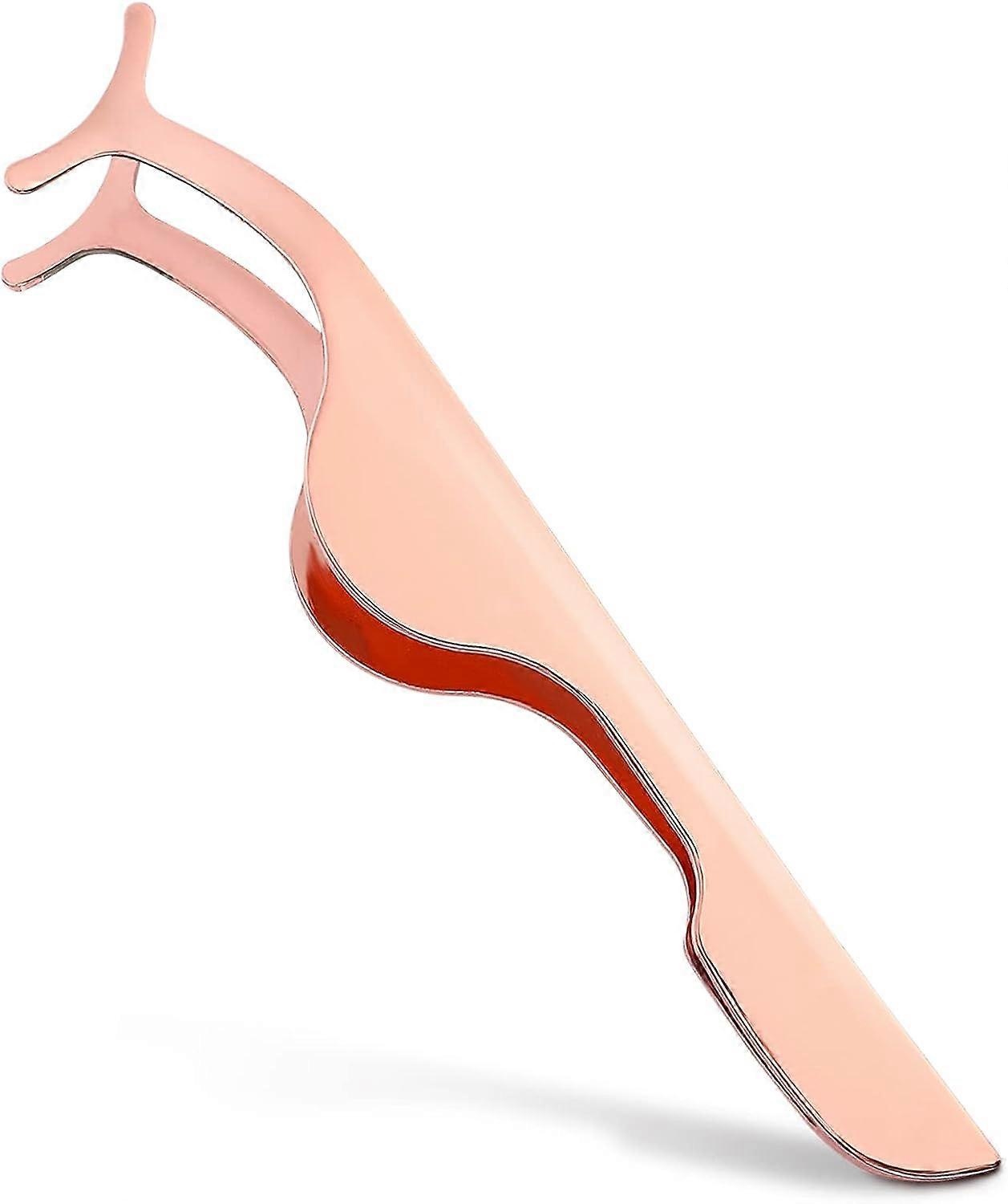 1 Piece False Eyelash Tweezers Curved Tip Eyelash Curler Eyelash Extension Eyebrow Strip Separating Tool