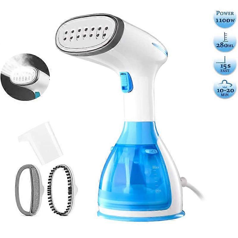 Clothes Steamer, Portable Vertical Steam Iron 1500W 280ML Fast Heat Up Handheld Clothes Steamer, Travel Steamer Steamer for Fabric and Textile-Blue