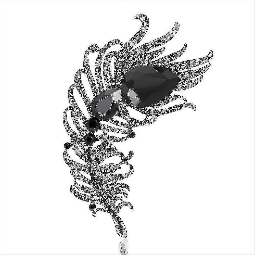Broschstift i påfågelfjäderstil för kvinnor