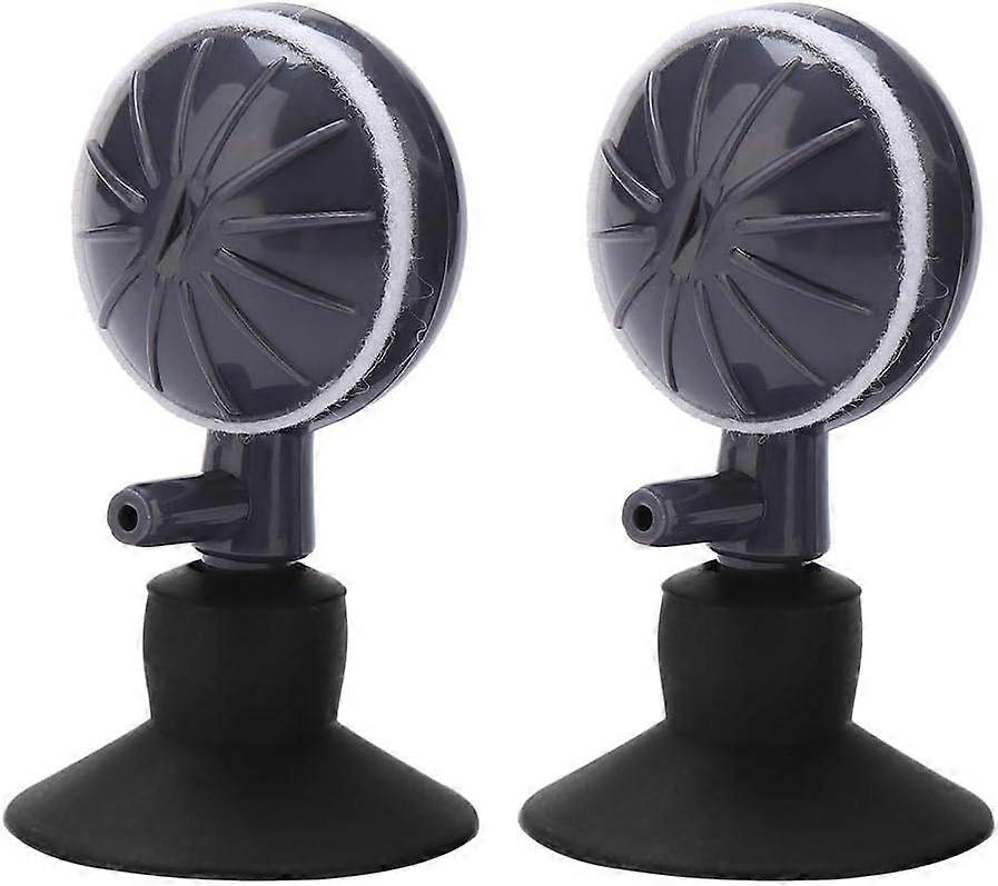 2 PCS Air Stone Disc with Suction Cups Bubble Air Stone Diffuser Rotating type