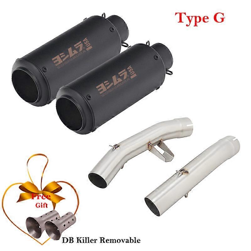 Sistema de Escape para motocicleta Yamaha FJR 1300 FJR1300 2001-2022, silenciador modificado con tubo de enlace medio doble DB Killer