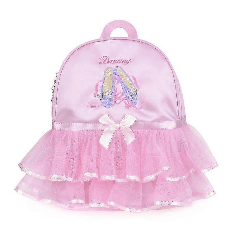 ריקוד בלט תיקי גב לבנות עם שמלת טוטו ורודה תחרה