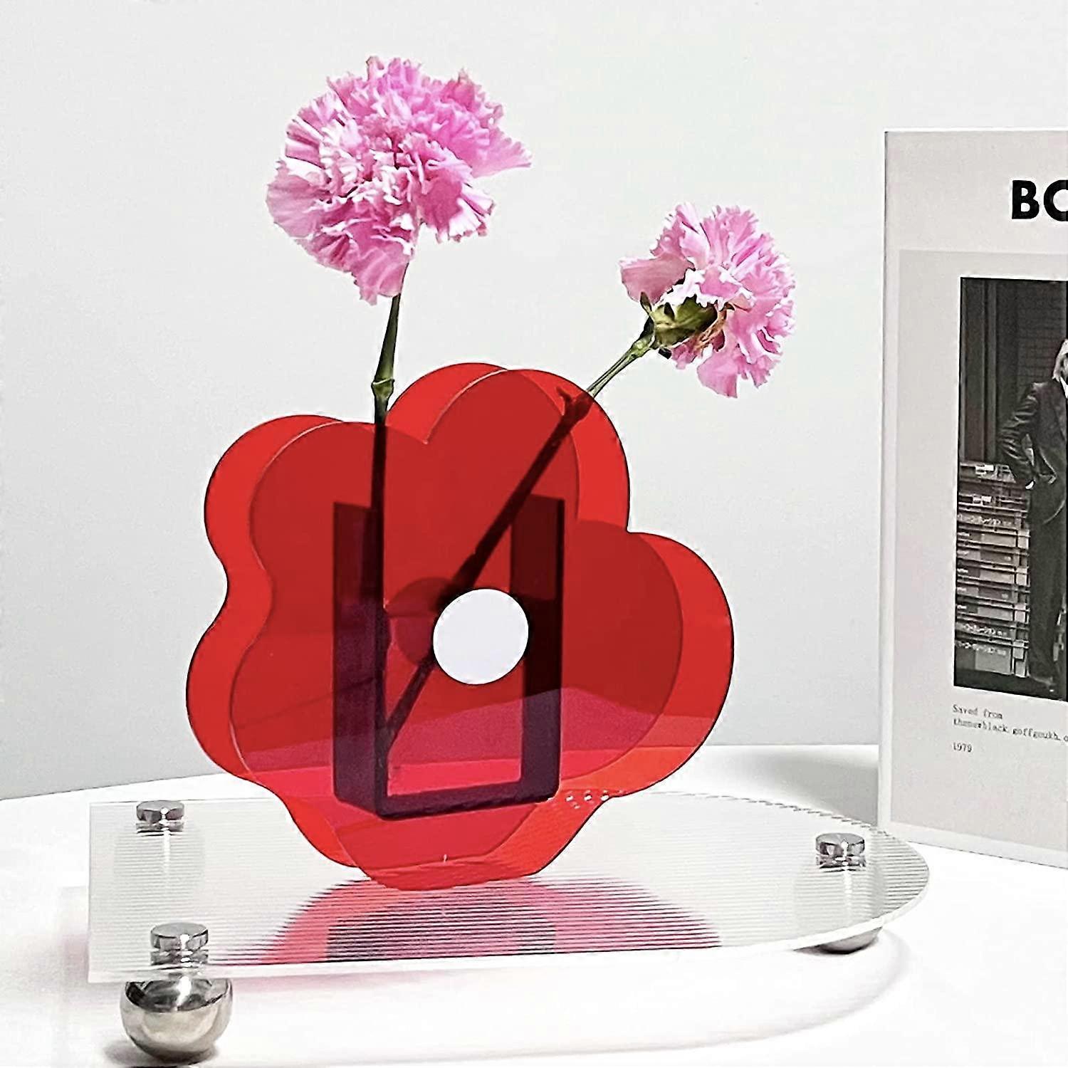 Flower Shaped Vase, Acrylic Vases, Small Bouquet Holder