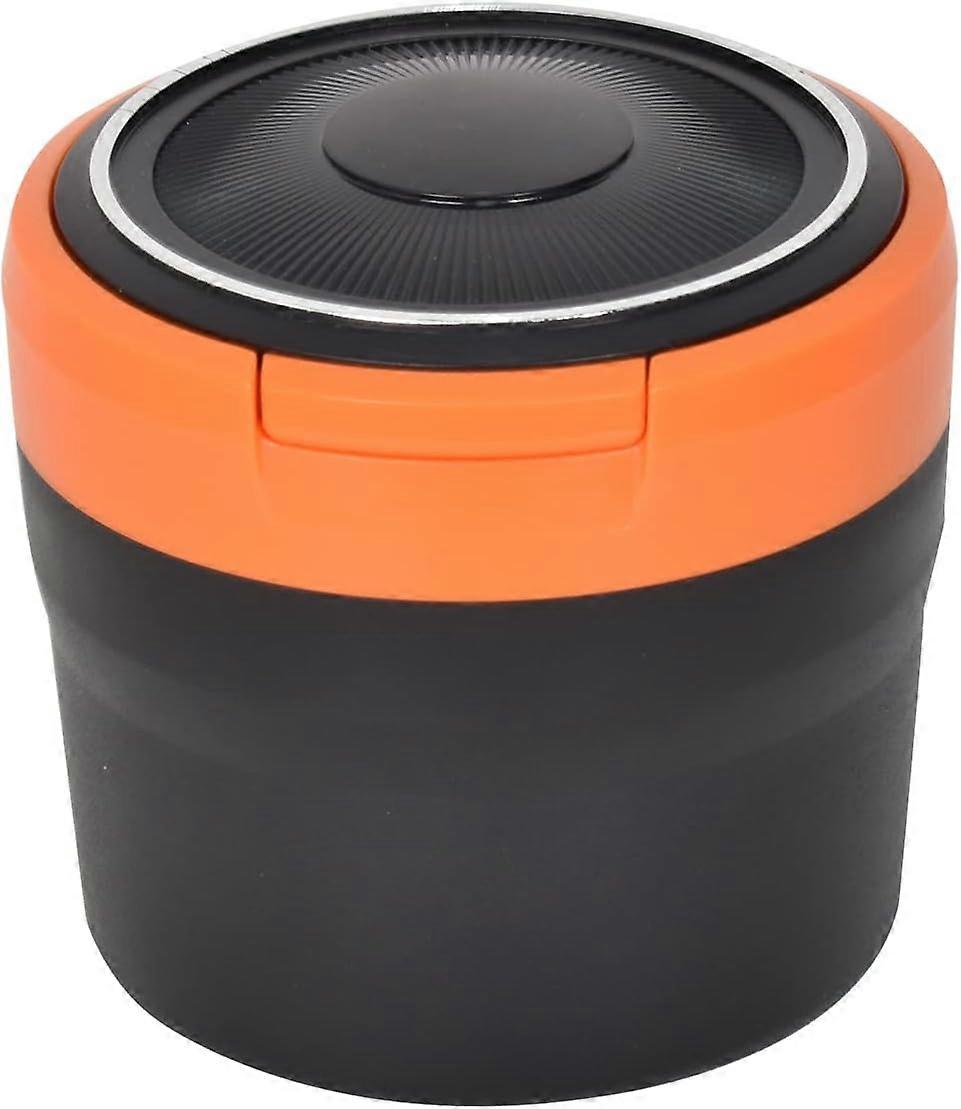 Colexy Car Ashtray, Portable Travel Auto Car Ashtray with LED Lights, Easy to Clean and Remove Cigarette Holder with Flip Lid, Self Extinguishing Ash