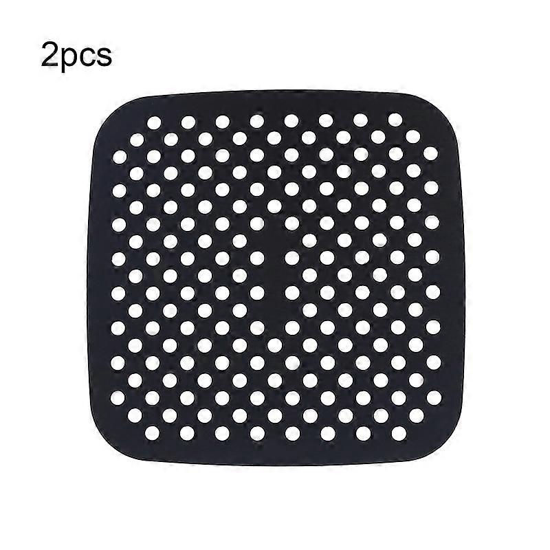 2st stekfoder matkvalitet non-stick silikon diskmaskin säker fritös korgmatta för kök