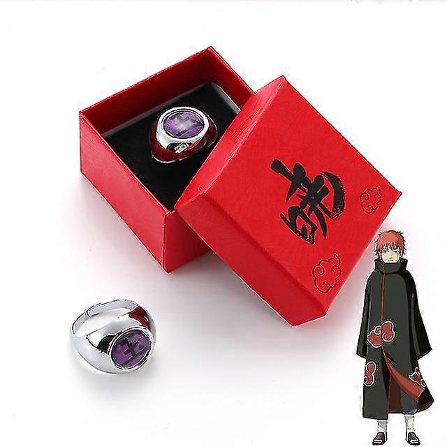 Xixi Anime Cosplay Akatsuki Anelli Con Scatola Itachi Metal Finger Adulto Ninja Props Accessori Regalo Sasori