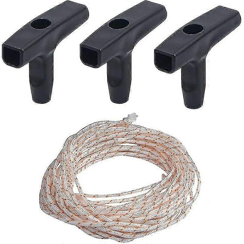 10m Abseil Starter Rope (diameter: 3mm) With 3 Starter Handles Starter Ropes -ayane