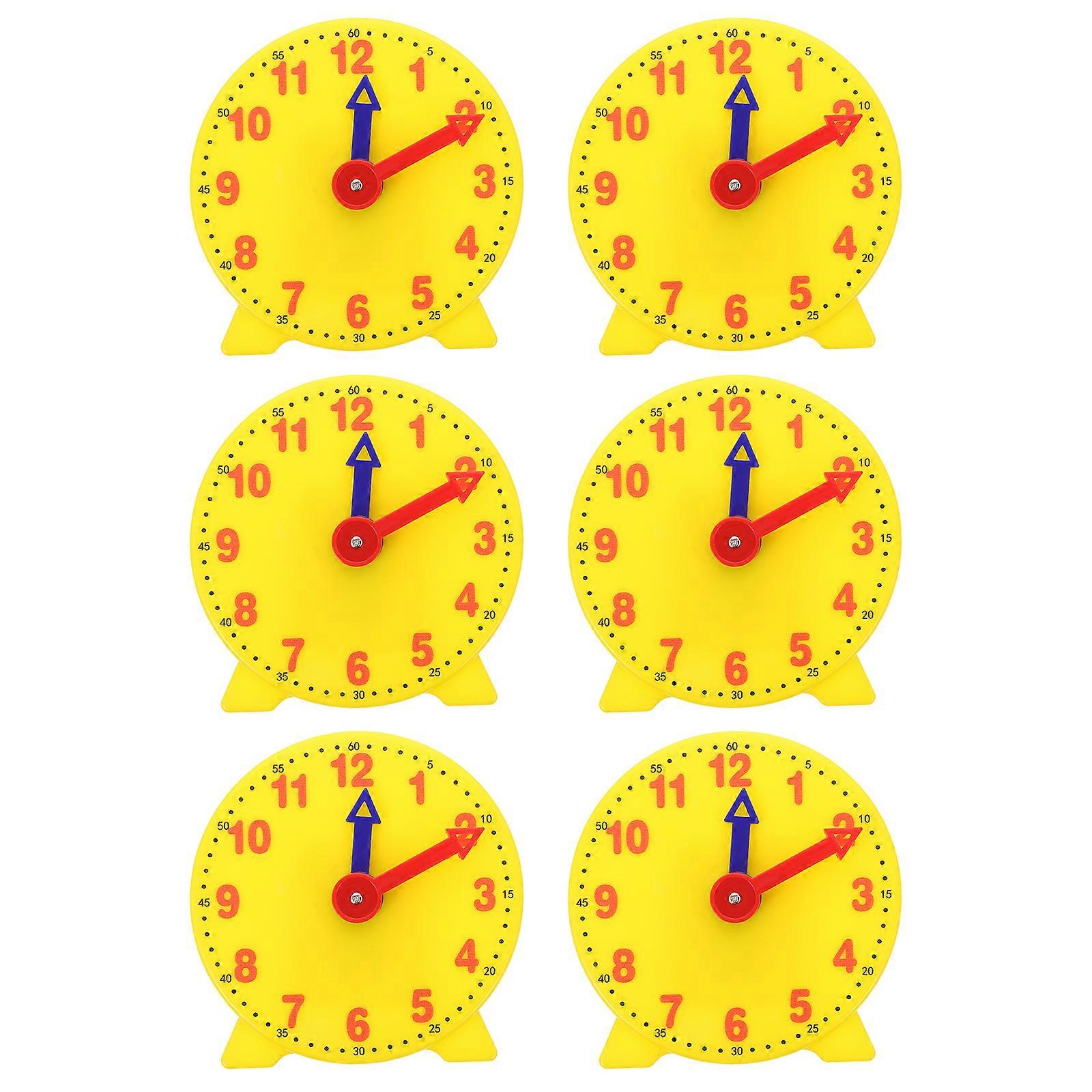 6 PCS Clock Mold Clock Time Learner Mold Creative Clock Time Learner Tool Educational Time Toys