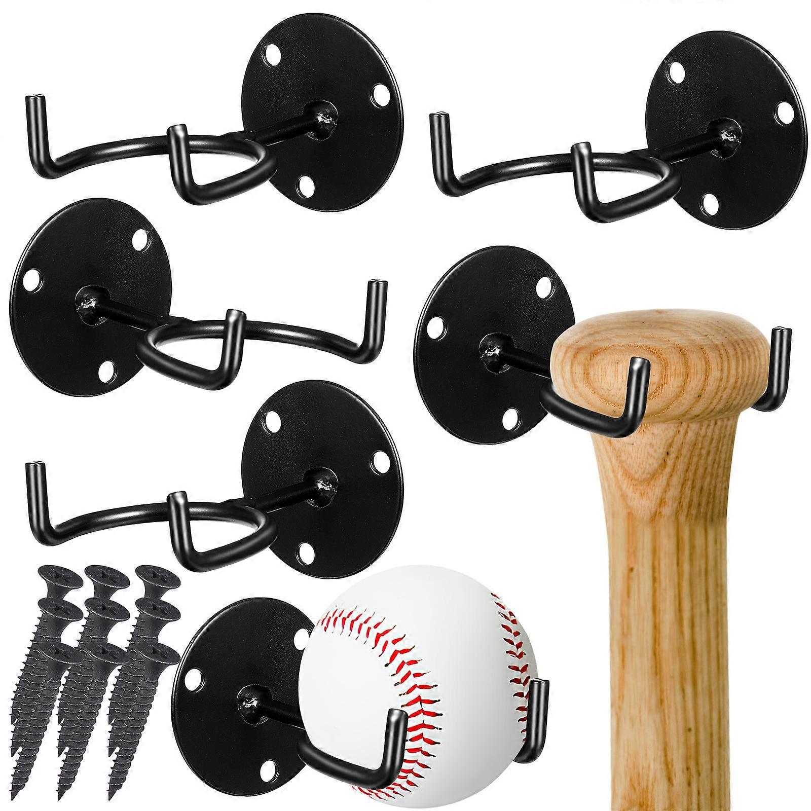 6 Stück Baseballschlägerhalter Mehrzweck Robuste Schlägerständer Wandmontierte Display-Kleiderbügel