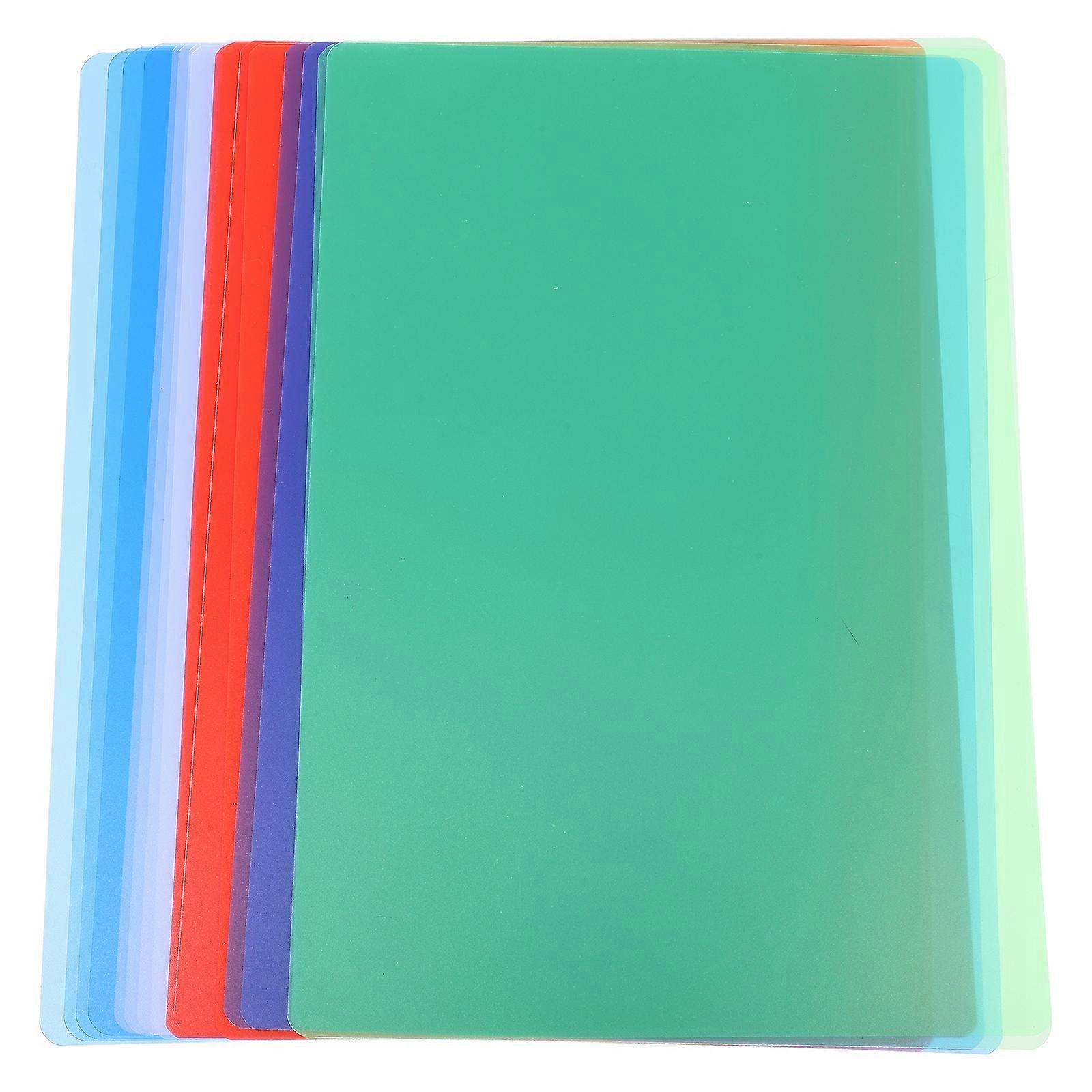 16Pcs A4 Writing Pads Students Exam Pads Translucent Bookmarks Reading Tools (Mixed Color)