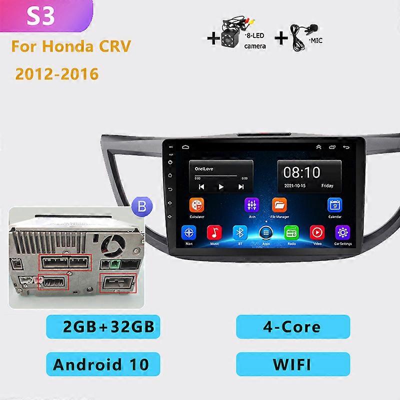 4G+64G 8-core 2DIN Android 10 Car Radio Stereo Multimedia Player Carplay Auto WIFI GPS navigation for Honda CRV CR-V 2012-2016