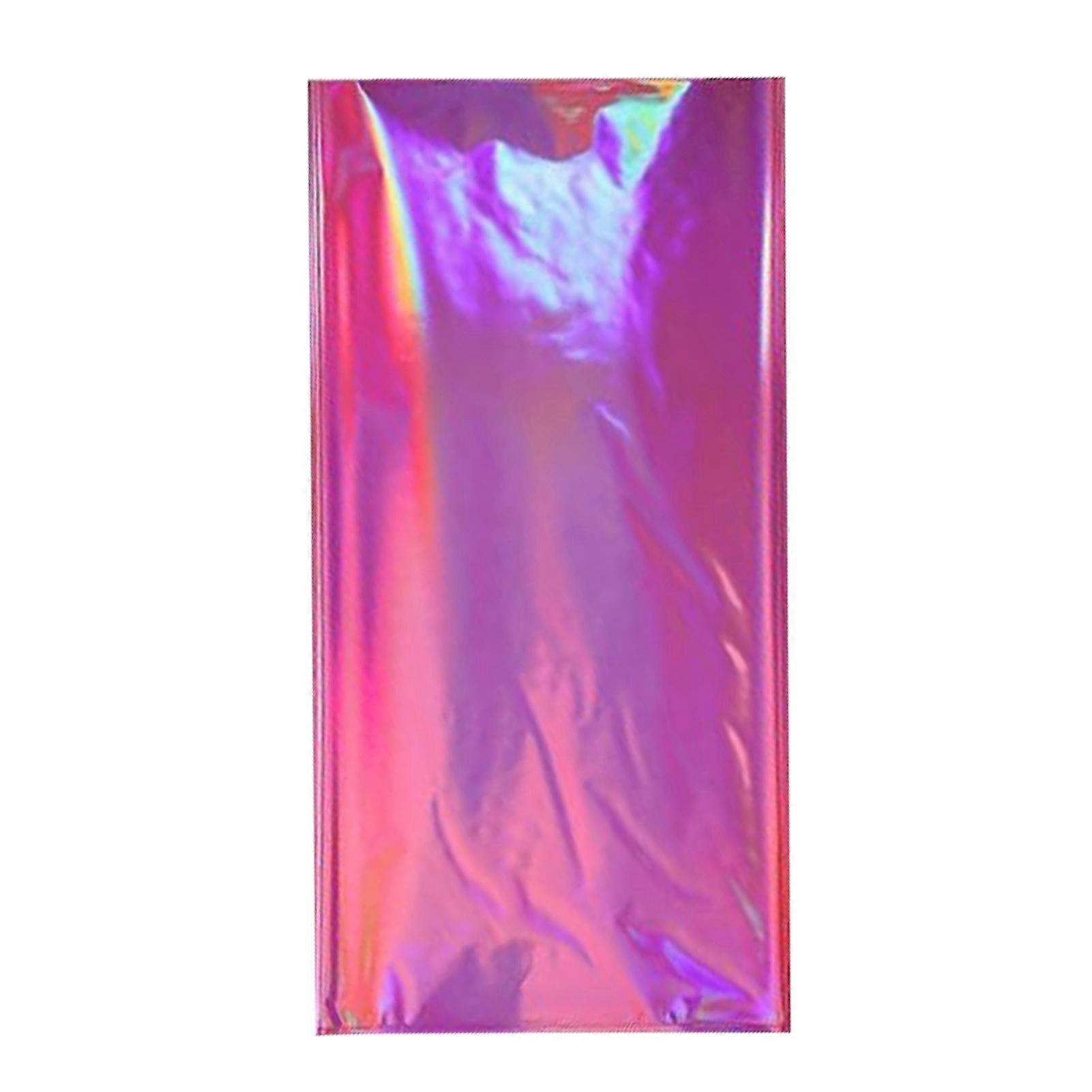 Shiny Disposable Lasers Rectangle Tablecloth Colorful Holographic Foil Design Table Cover Party Supplies Jikaix