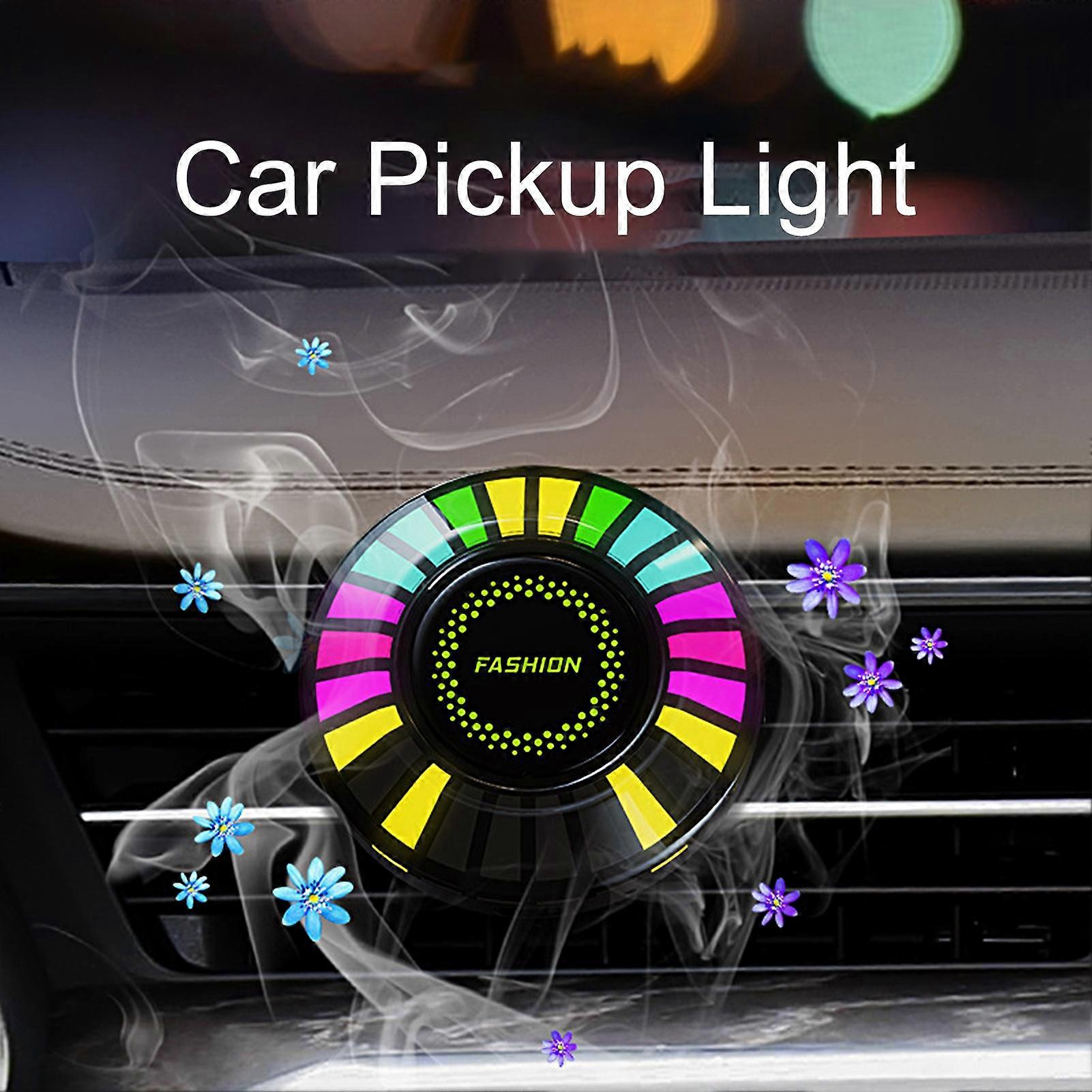 1 Set 200mAh Long-lasting Fragrance Wireless APP Control Built-in Battery Rechargeable Car Light Vent Clip Car Aromatherapy Atmosphere Lamp Interior A