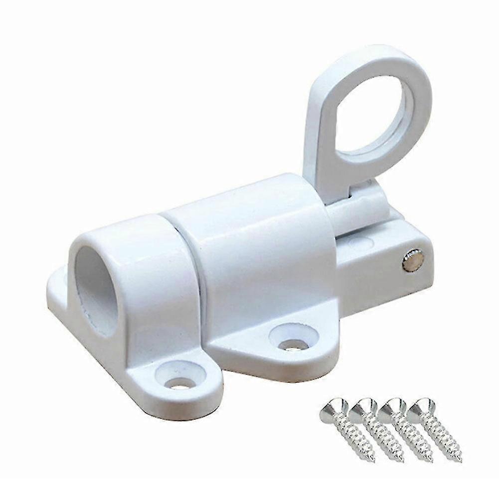 Aluminum Alloy Security Automatic Window Gate Lock Spring Bounce Door Bolt Latch Window Gate Latch Lock Grey Aluminum Latch Lock