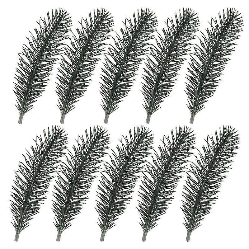 10Pcs/Set Realistic Artificial Leaves Wide Application Plastic Vivid Delicate Fake Pine Needle for Home JIKAIX