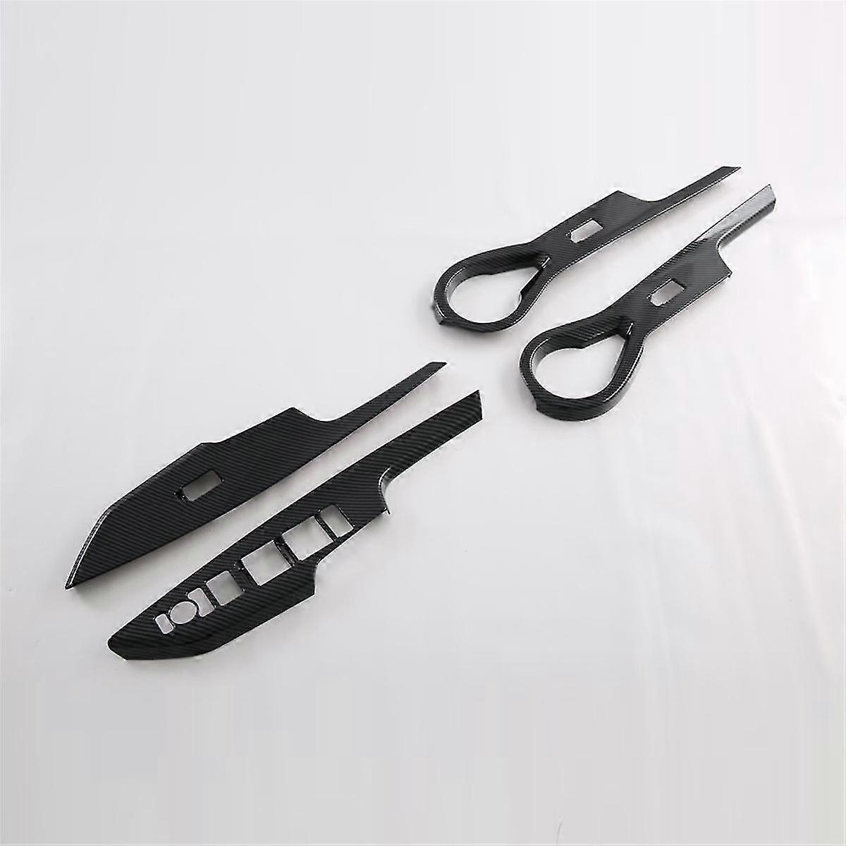 For Yaris Ativ/vios 2023 2024 Rhd Car Window Lift Switch Button Panel Cover Trim Accessories Abs Carbon Fiber