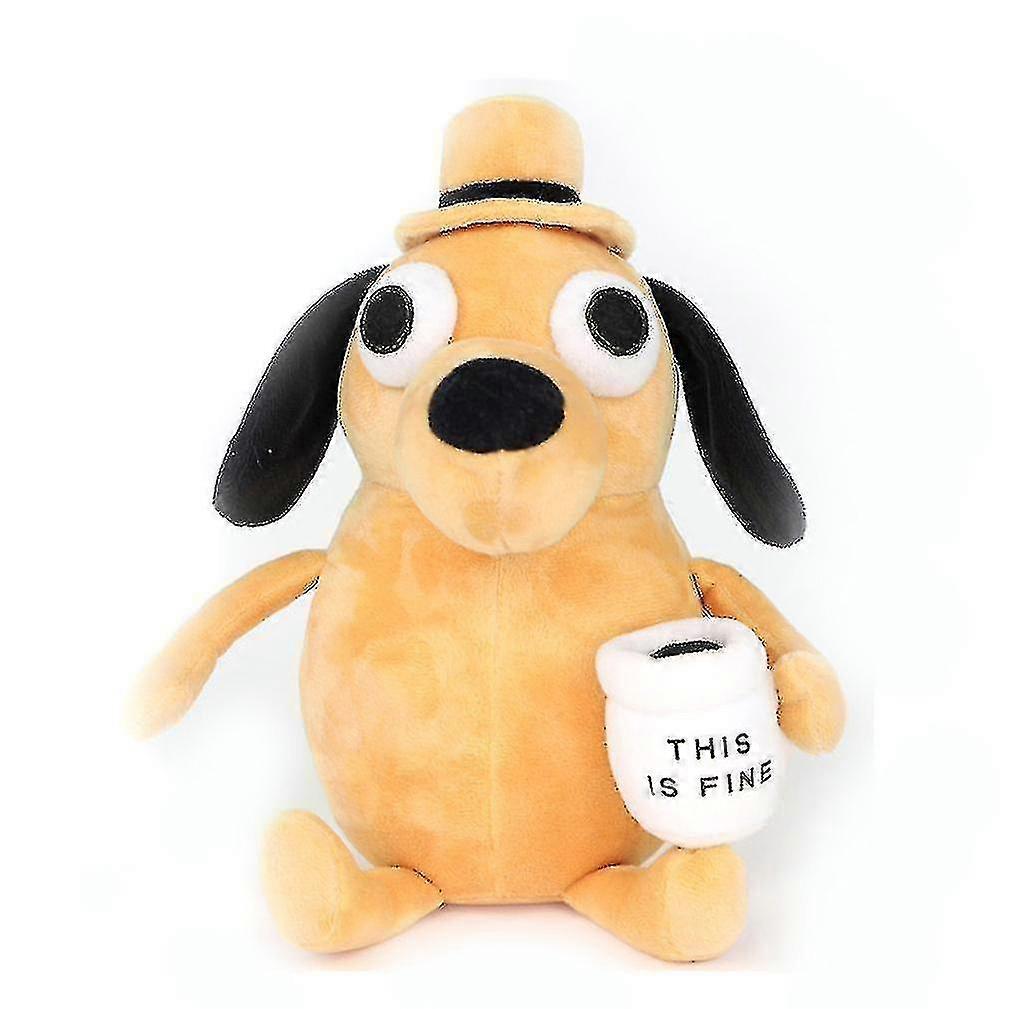 Meme Coffee Dog Cartoon Doll Plush Toy