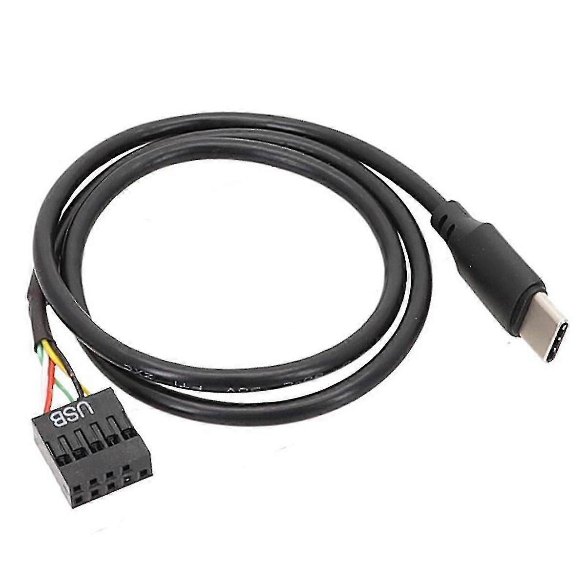 1Pcs USB 9Pin to USB Type C Cable for Computer Motherboard to USBC Secondary Screen PC LCD Screen 9Pin USB Cable Adapter-AJ