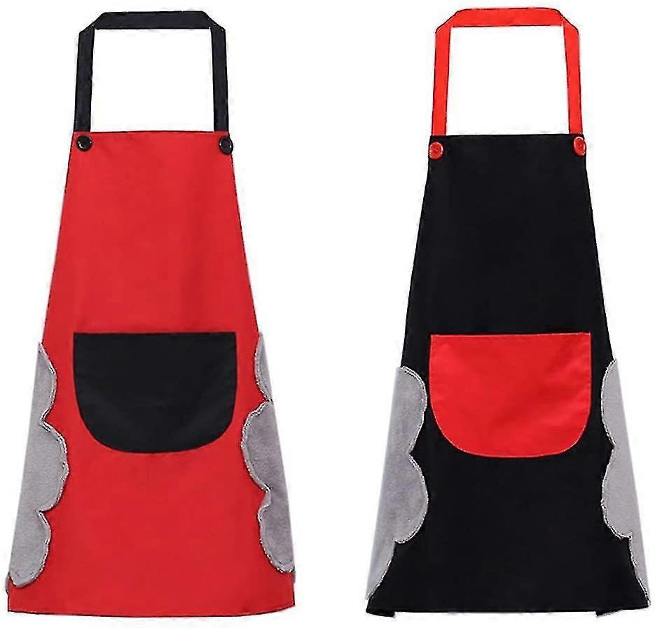 2pcs Adjustable Waterproof Apron With Large Pocket