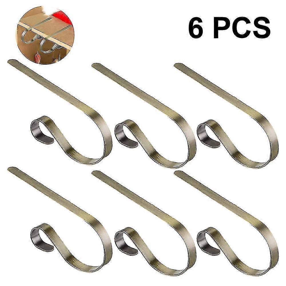 Porte-bas de Noël Noël Cheminée Hanger Hooks 6pcs