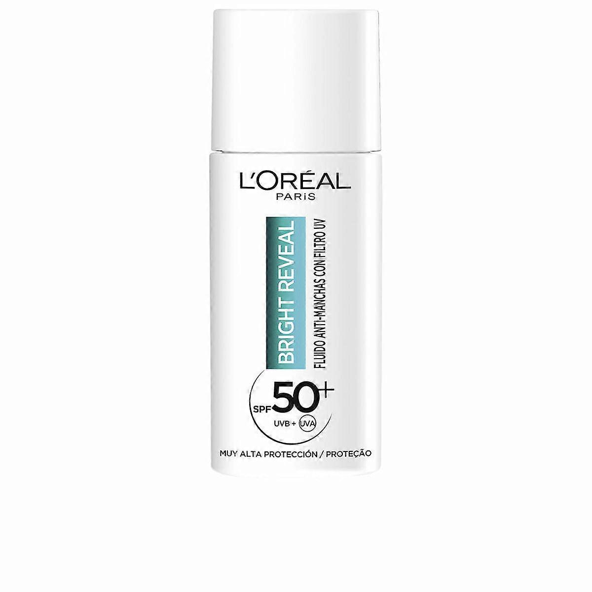 抗褐斑护理 L'Oreal Make Up Bright Reveal SPF 50 50 ml 烟酰胺