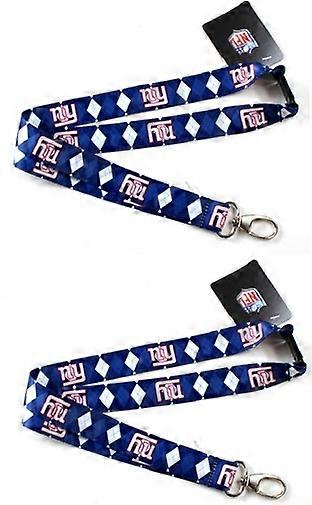 New York Giants NFL Argyle Schlüsselband 2er Pack