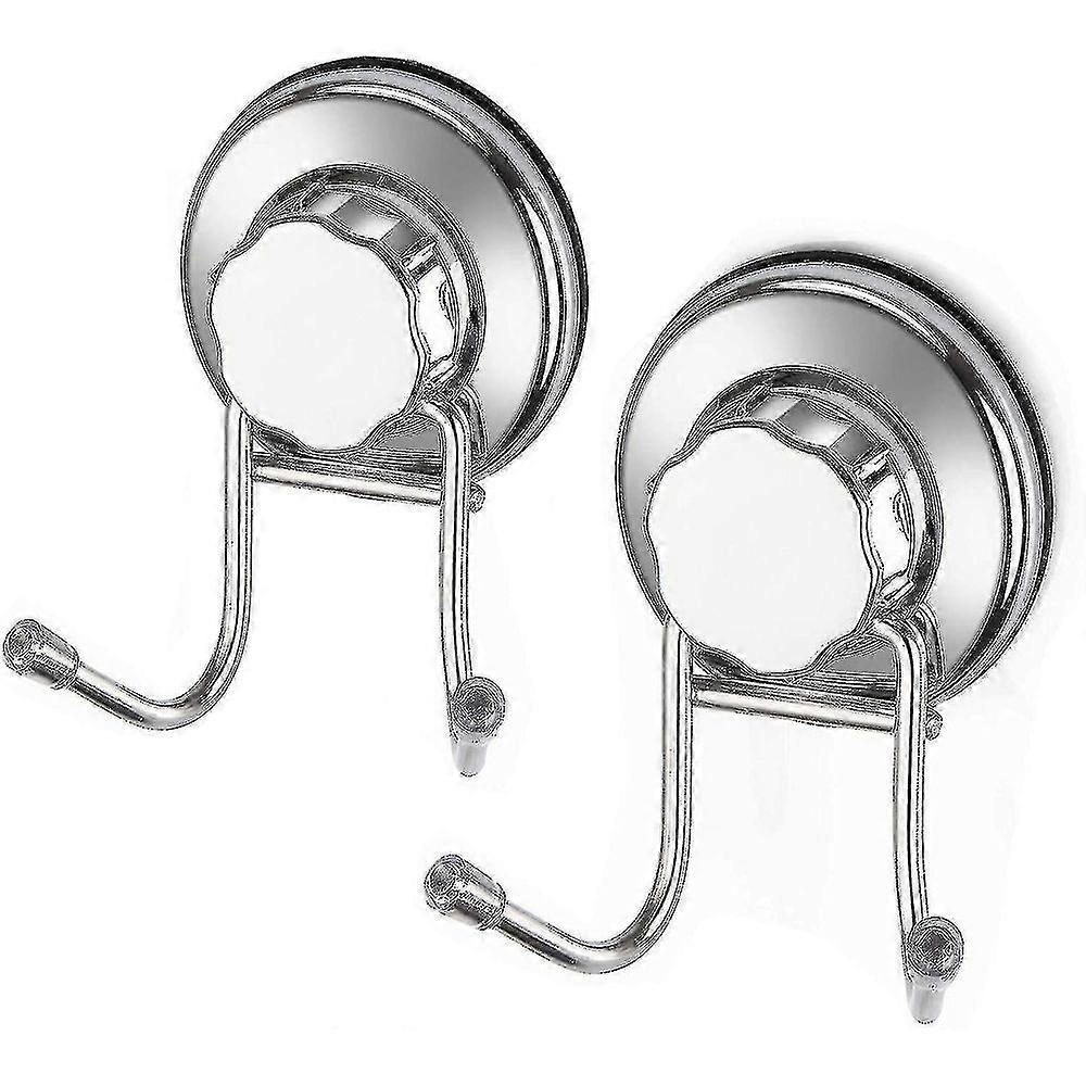 خطافات قوية لكأس الشفط خالية من التلف خطاف الفولاذ المقاوم للصدأ ، 2 حزمة