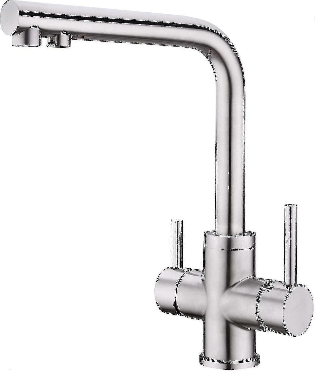 3ウェイキッチン蛇口、360度回転キッチン蛇口、3 in 1浄水器ミキサー、ステンレス製シンク蛇口、2段式飲料水蛇口