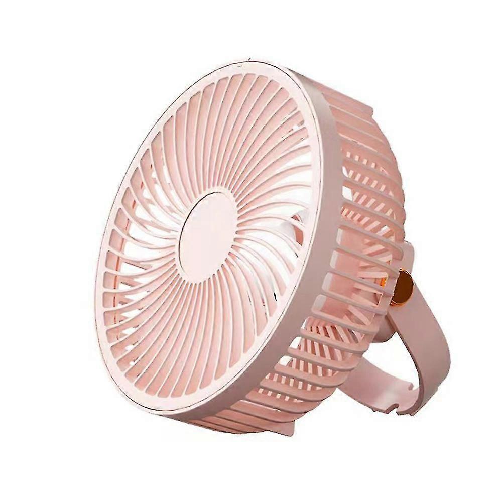 Portable Desk Fan Rechargeable With Led Lights Hooks 1200 Capacity Battery Fan For Tents Travel