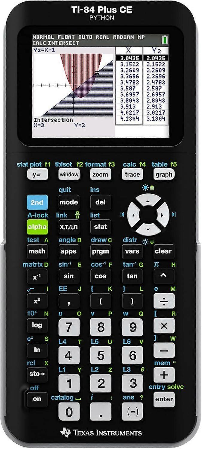 Calculadora gráfica en color TI-84 Plus CE, negra
