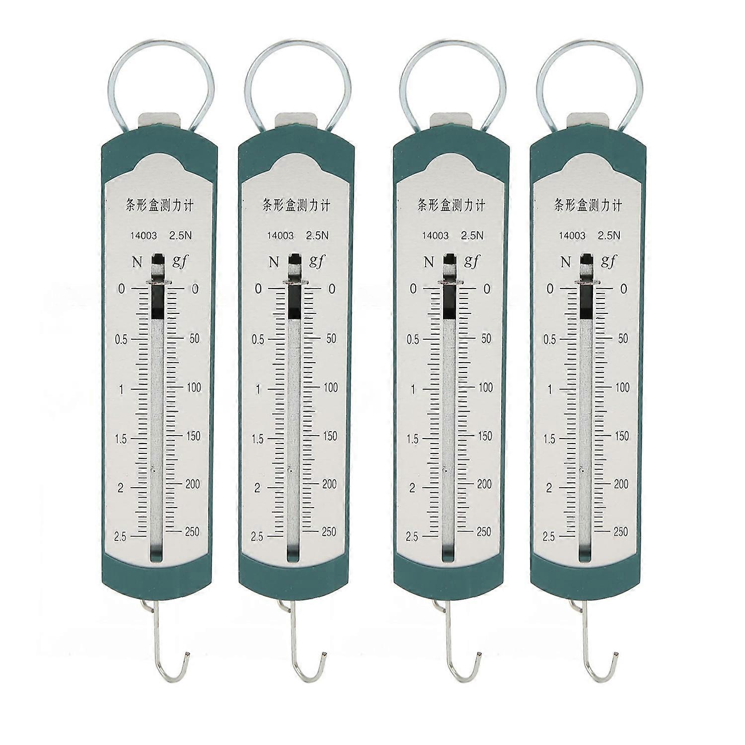 4pcs Spring Dynamometer Professional High Accuracy Bar Portable Spring Scale for Student Physics Exp