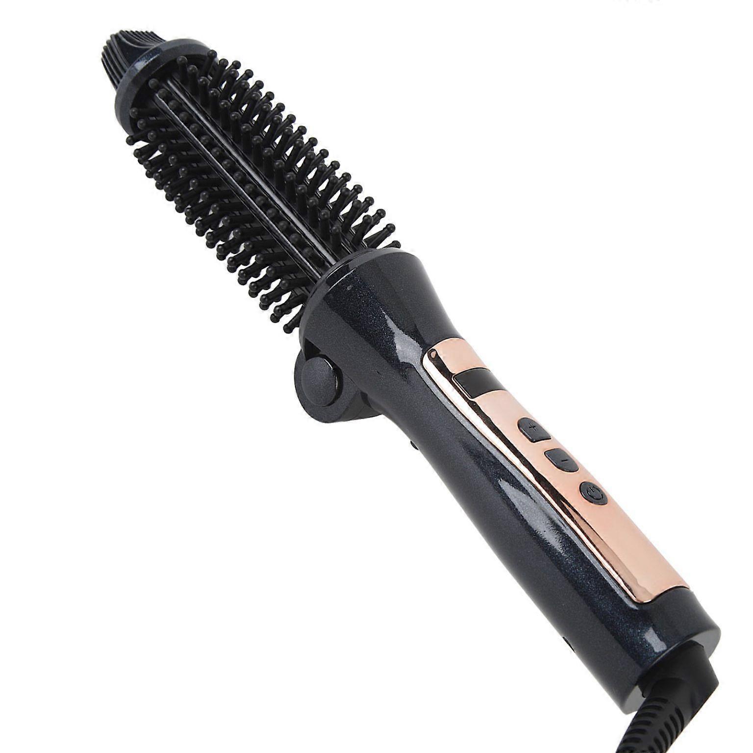Ionic Heated Curling Iron Brush - Foldable Round Hair Curler