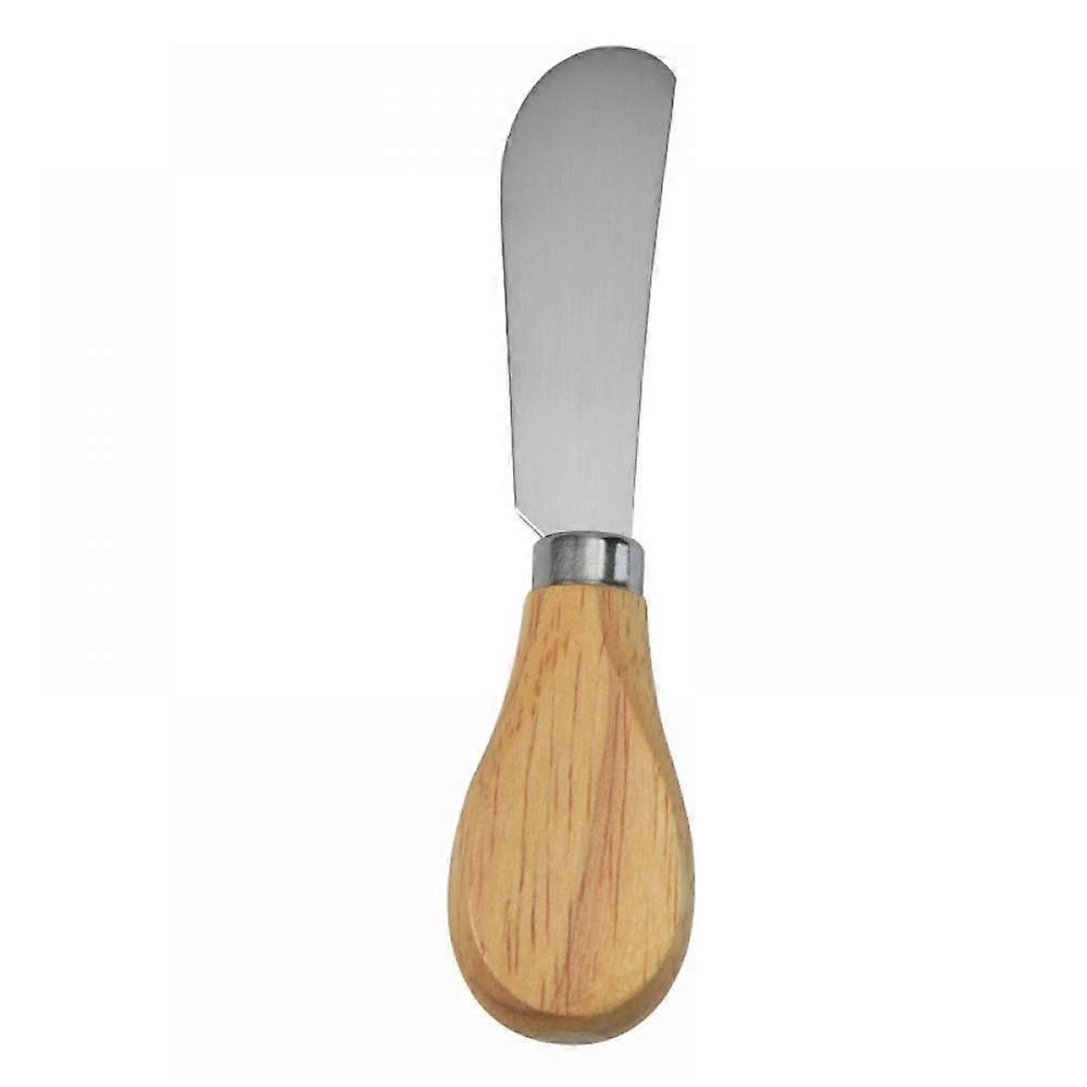 Acier inoxydable, caoutchouc, manche en bois, quatre pièces, ensemble de couteaux à beurre, ustensiles de cuisson ménagers