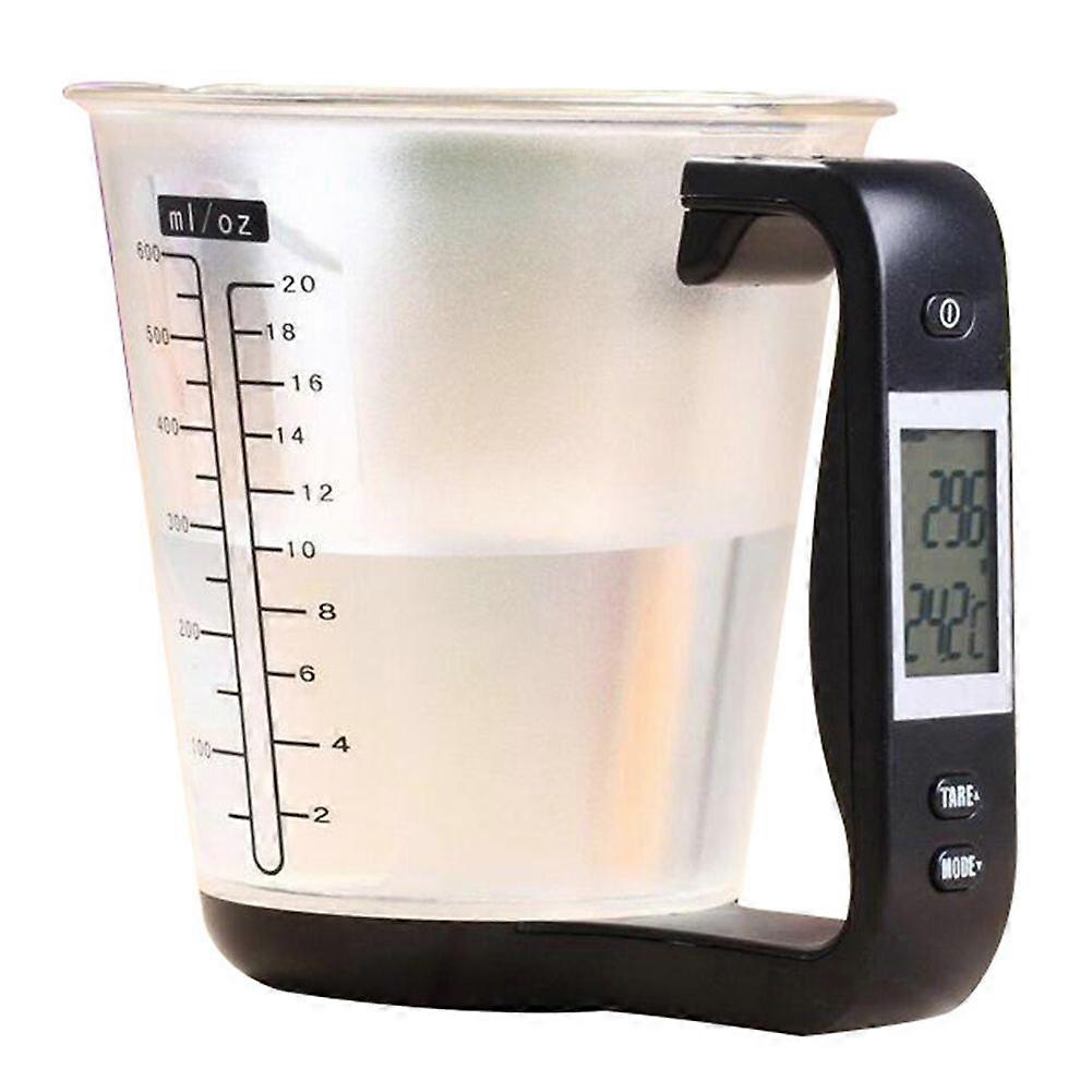 Digital Electronic Kitchen Multi-functional Scale Measuring Cup Cooking Baking Weighing (Black)