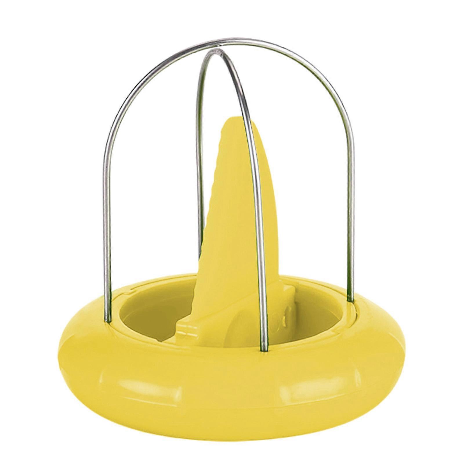 Multifunctional Durable Kiwi Slicer Tool with Easy-Grip Handle for Quartering Peeling Kiwi Cutter Kiwi Fruit Slicer Yellow