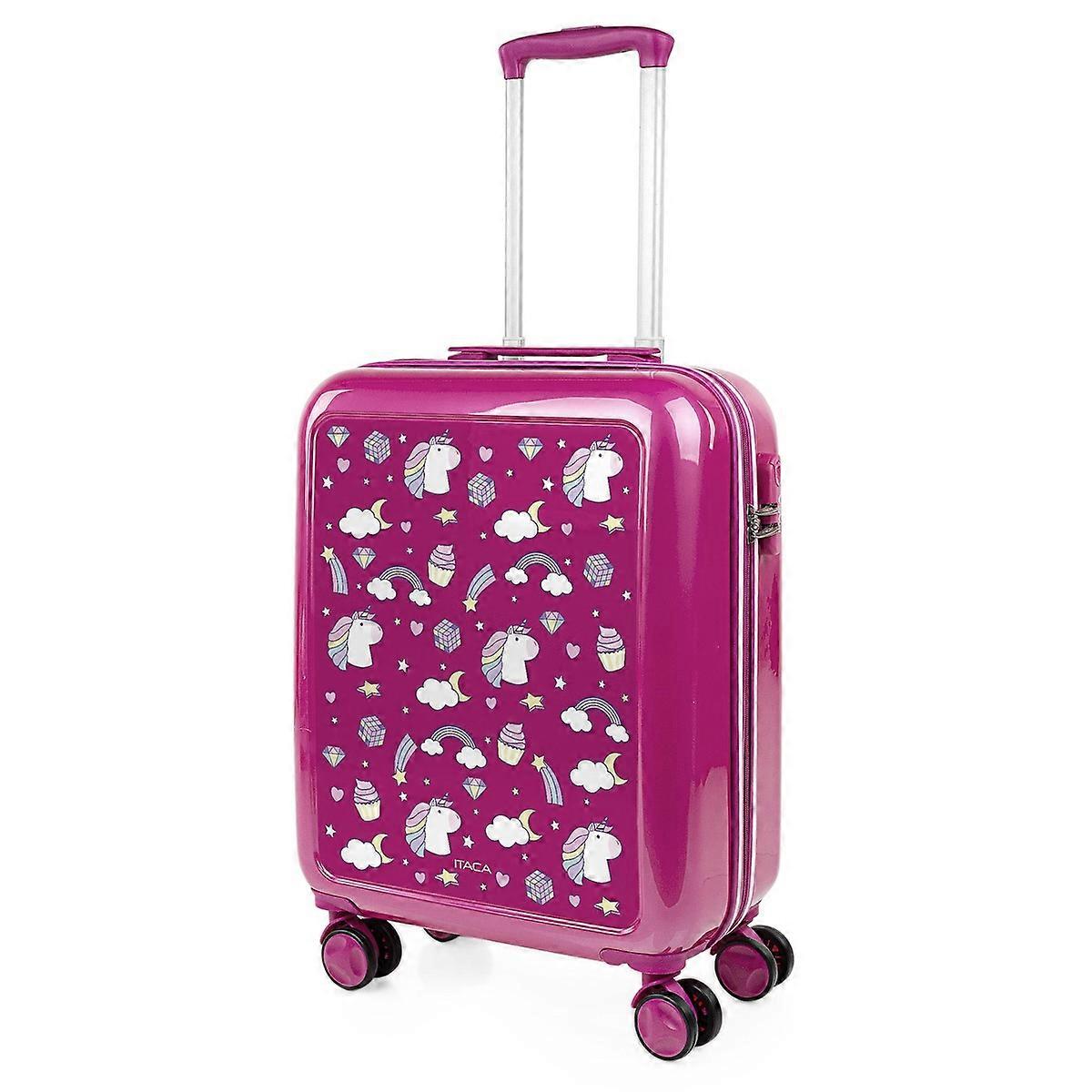 Itaca Small Pc Suitcase Customized Fuchsia Base
