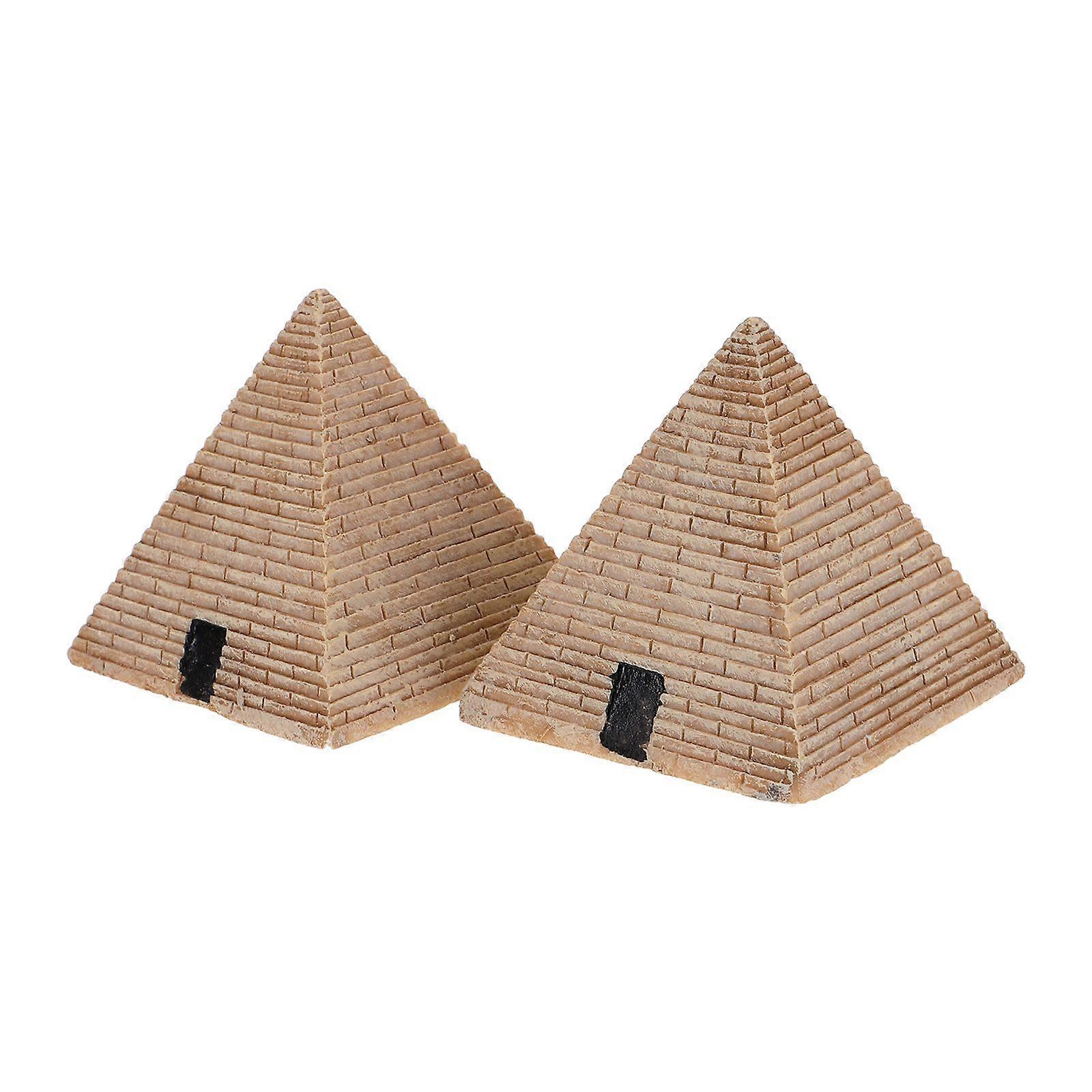 2pcs Kreative Pyramide Schmuck Desktop Harz Pyramide Ornament Pyramide Dekor