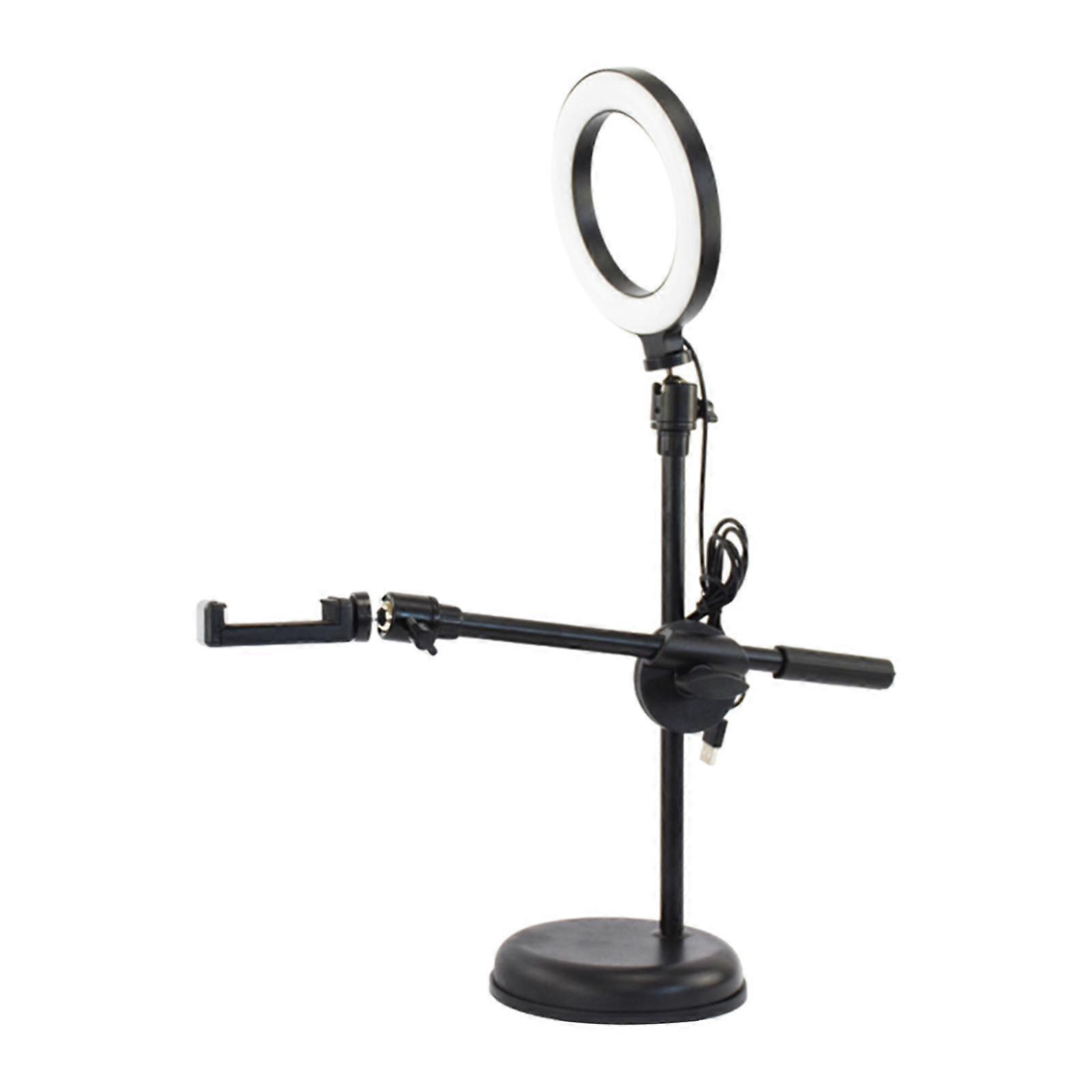 Ring Light for Desk with Stand Flexible over Head Arm Overhead Phone Stand