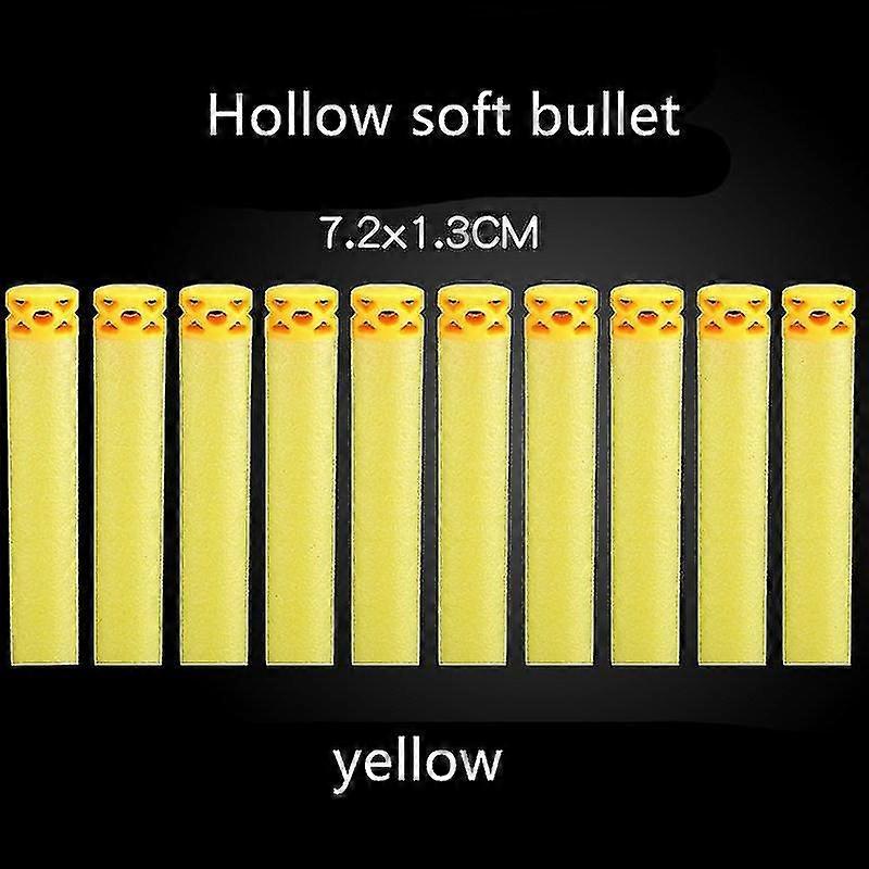 Born Pretty 100pcs Soft Flexible General Purpose Compatible Multi-colored 7.2*1.3cm Hollow Bullets For Nerf Gun Toy Gun