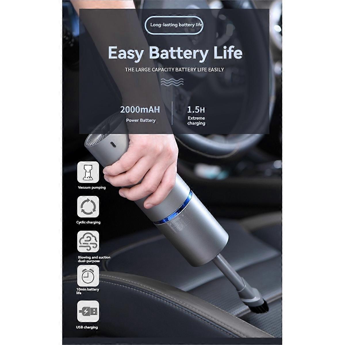 Cordless Handheld Vacuum Cleaner Portable Car Vacuum Cleaner with USB Rechargeable Mini Handheld Va