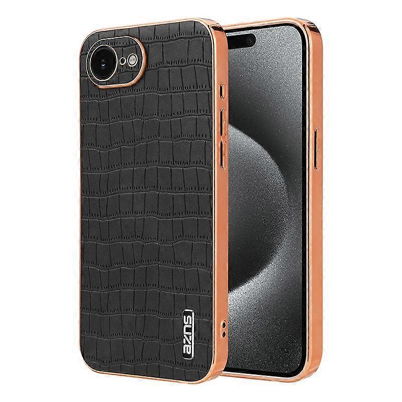 AZNS Electroplated Frame Crocodile Texture Full Coverage Phone Case