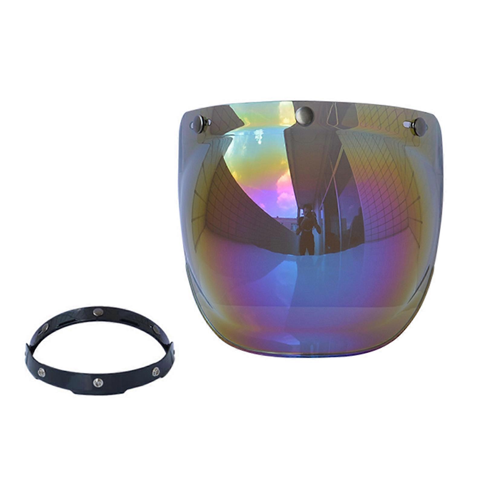 Motorcycle Anti-UV Anti-Scratch Helmets Lens Bubble Visor Wind Shield Lens Universal for Standard 3-Snap Open Face Helmets