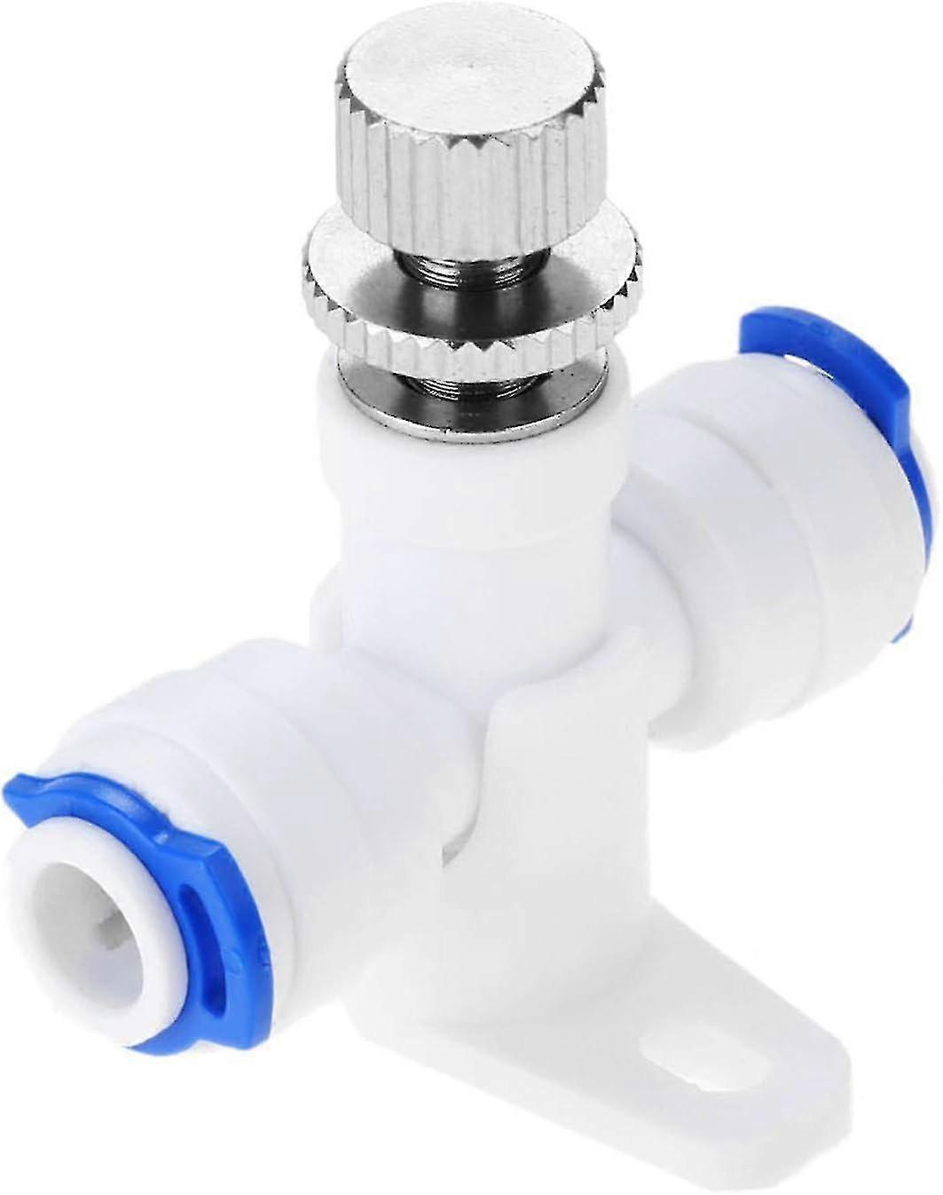1/4" RO Water Flow Adjustable Control Valve Regulator with Hose Connector Fitting