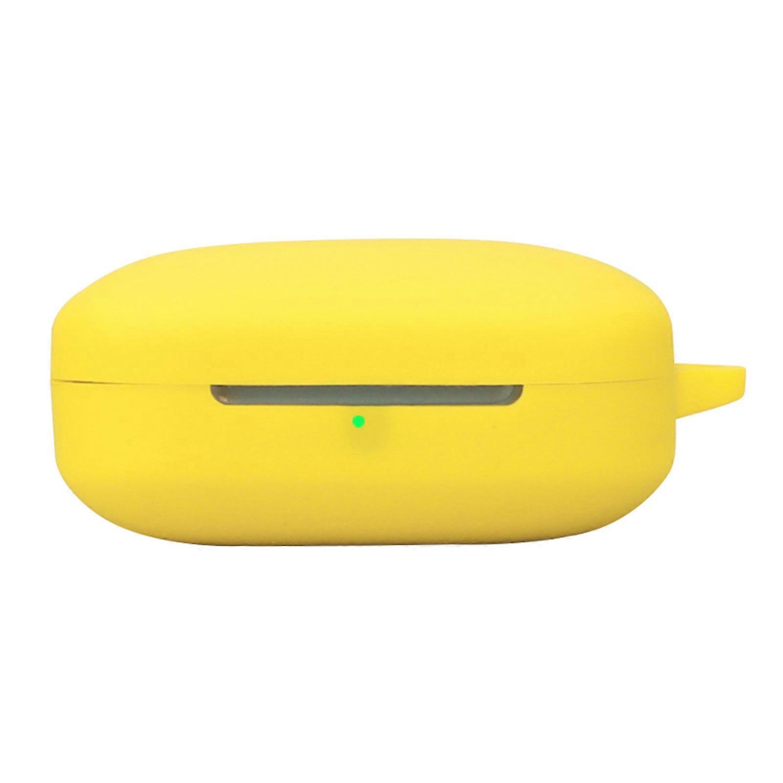 Protective Silicone Case Not Slip Texture Earbud Case Silicone Protective Case Not Slip Storage Case for Earphone X3i Yellow