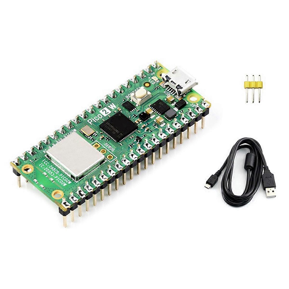 For 2 W Microcontroller Development Board RP2350 Chip Support WIFI Bluetooth, Soldered Color Header