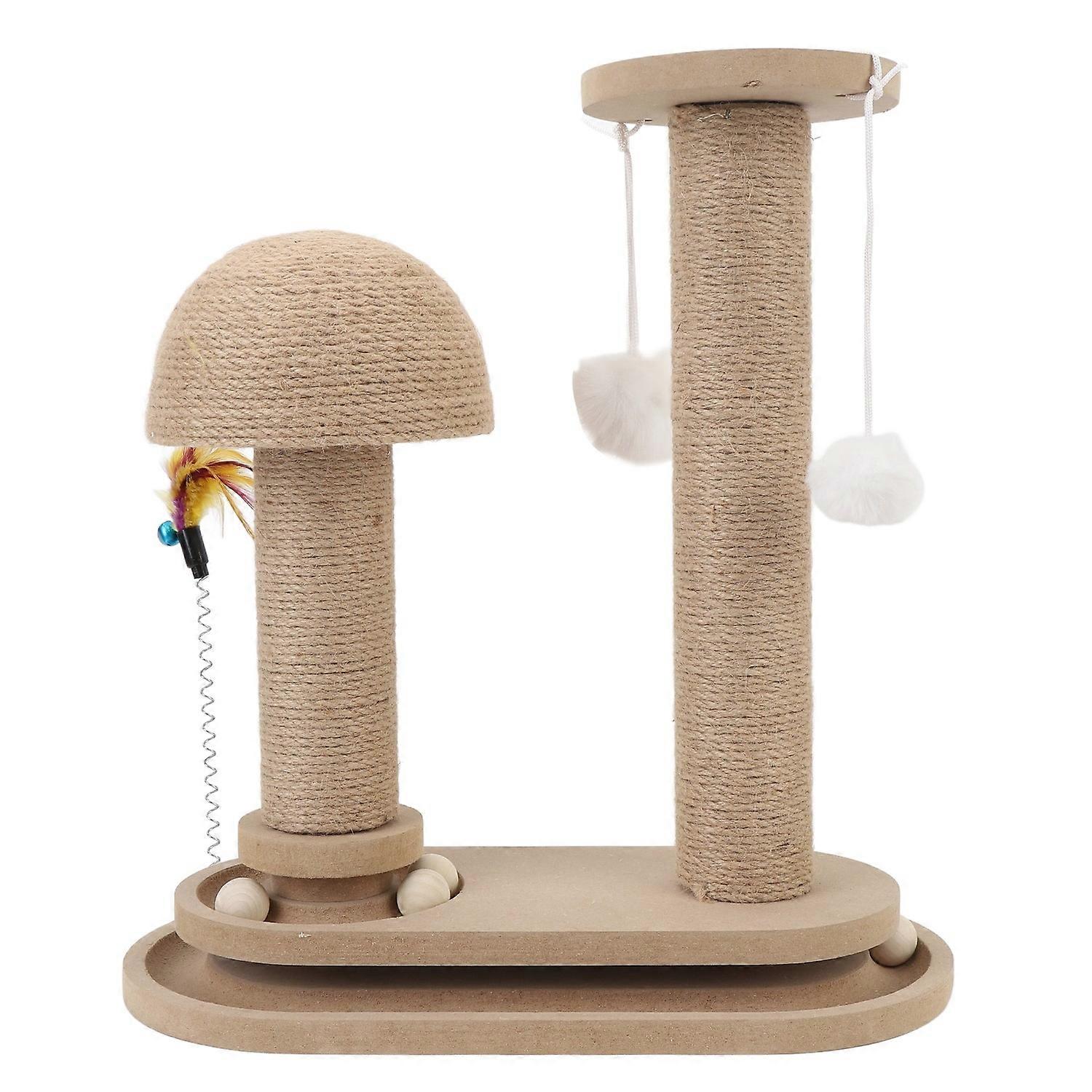 Cat Scratching Post Stable Structure Density Board Interactive Turntable Design Cat Scratcher with B