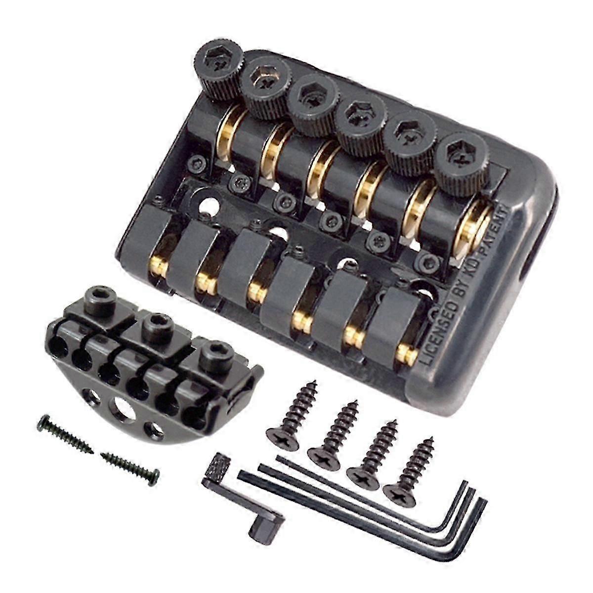 6 String Saddle Headless Electric Guitar Bridge Tailpiece with Worms Involved String Device Guitar