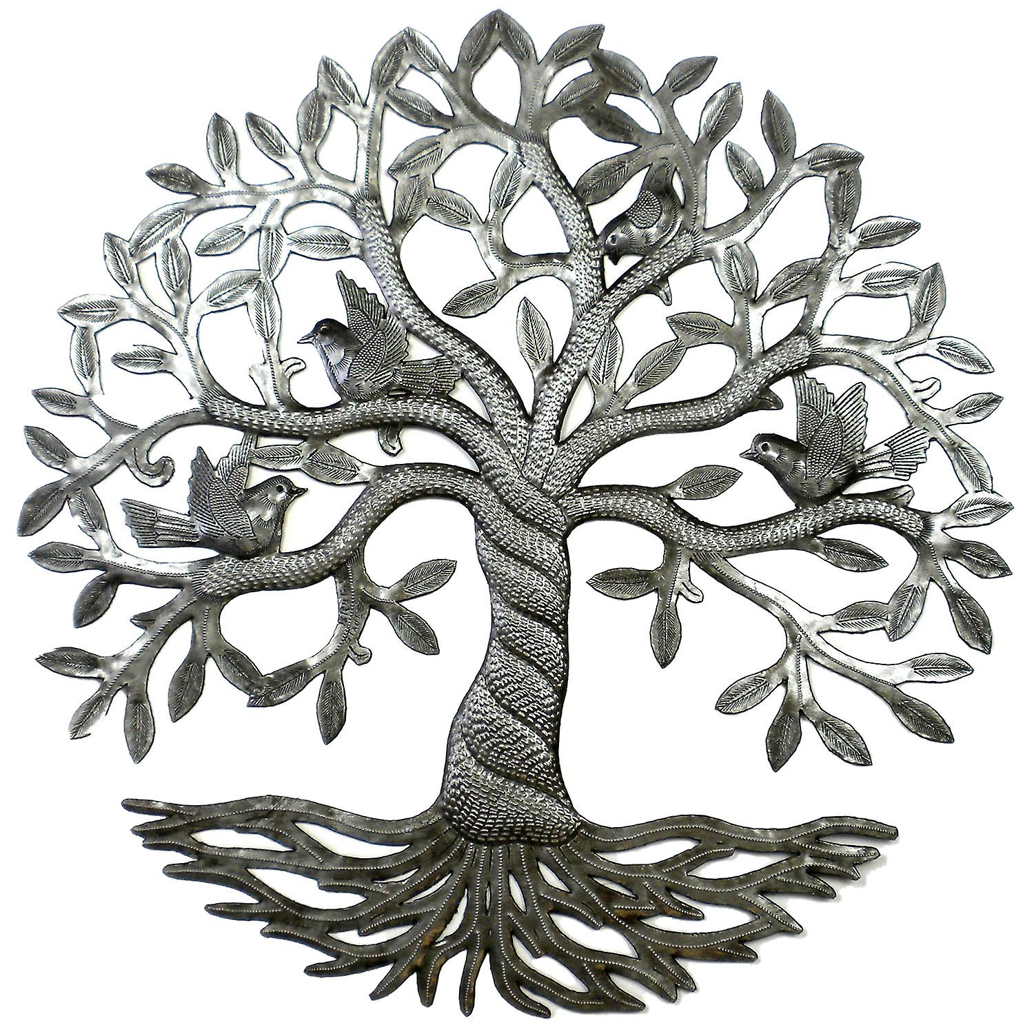 Twisted Tree of Life Metal Wall Art Croix des Bouquets